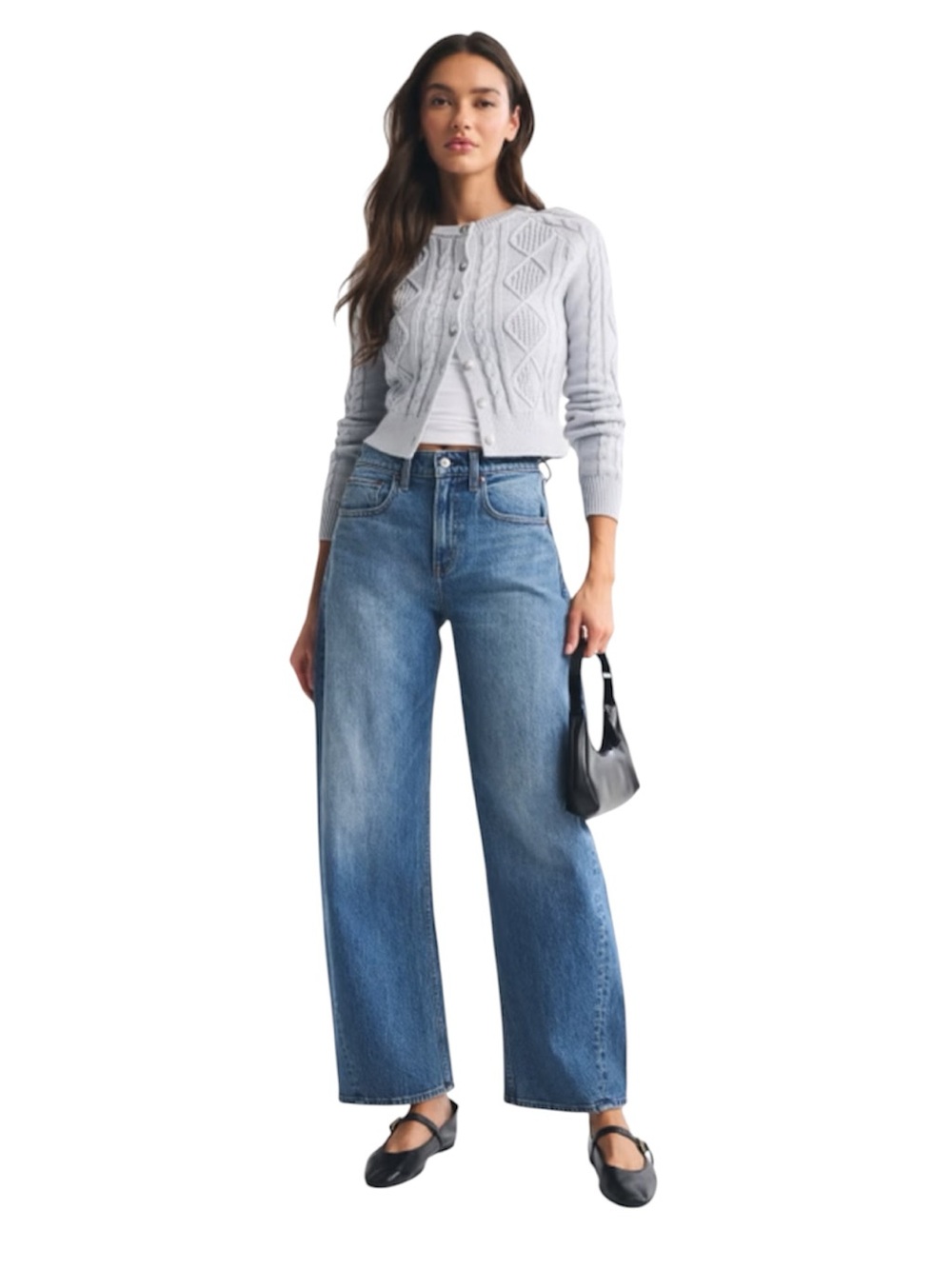 A & F High Rise Barrel Jean Size 26 Short